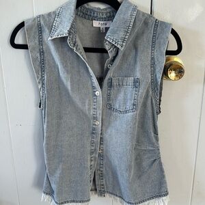 Fate Sleeveless Denim Vest